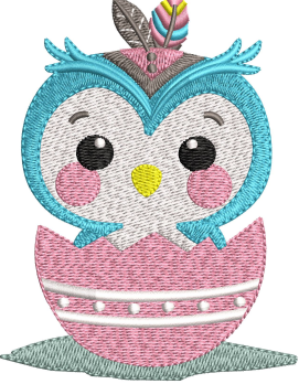 Owl Baby Embroidery Design