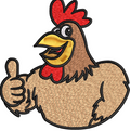 Rooster Embroidery Design