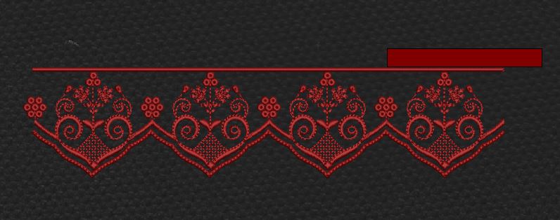 Floral Jacquard Woven Red Flower Embroidery Design