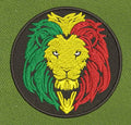 Lion Head With Multi Colour Embroidery Design