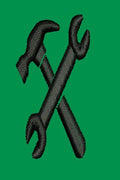 Crossed Tools Embroidery Design