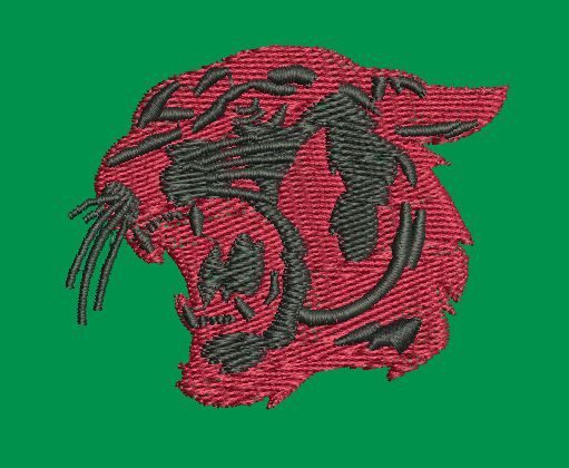 Tiger Motif Animal Head Embroidery Design