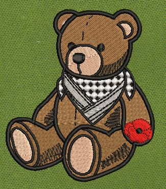 Teddy Set Brown Embroidery Design