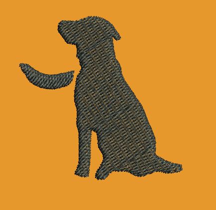 Minimalist Pet Pose Embroidery Design