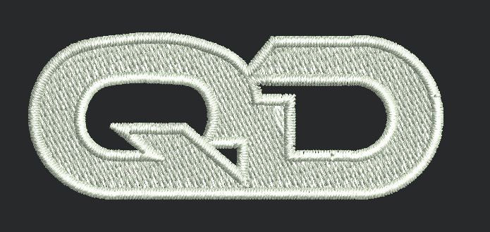 Stylized QD Lettering Embroidery Design
