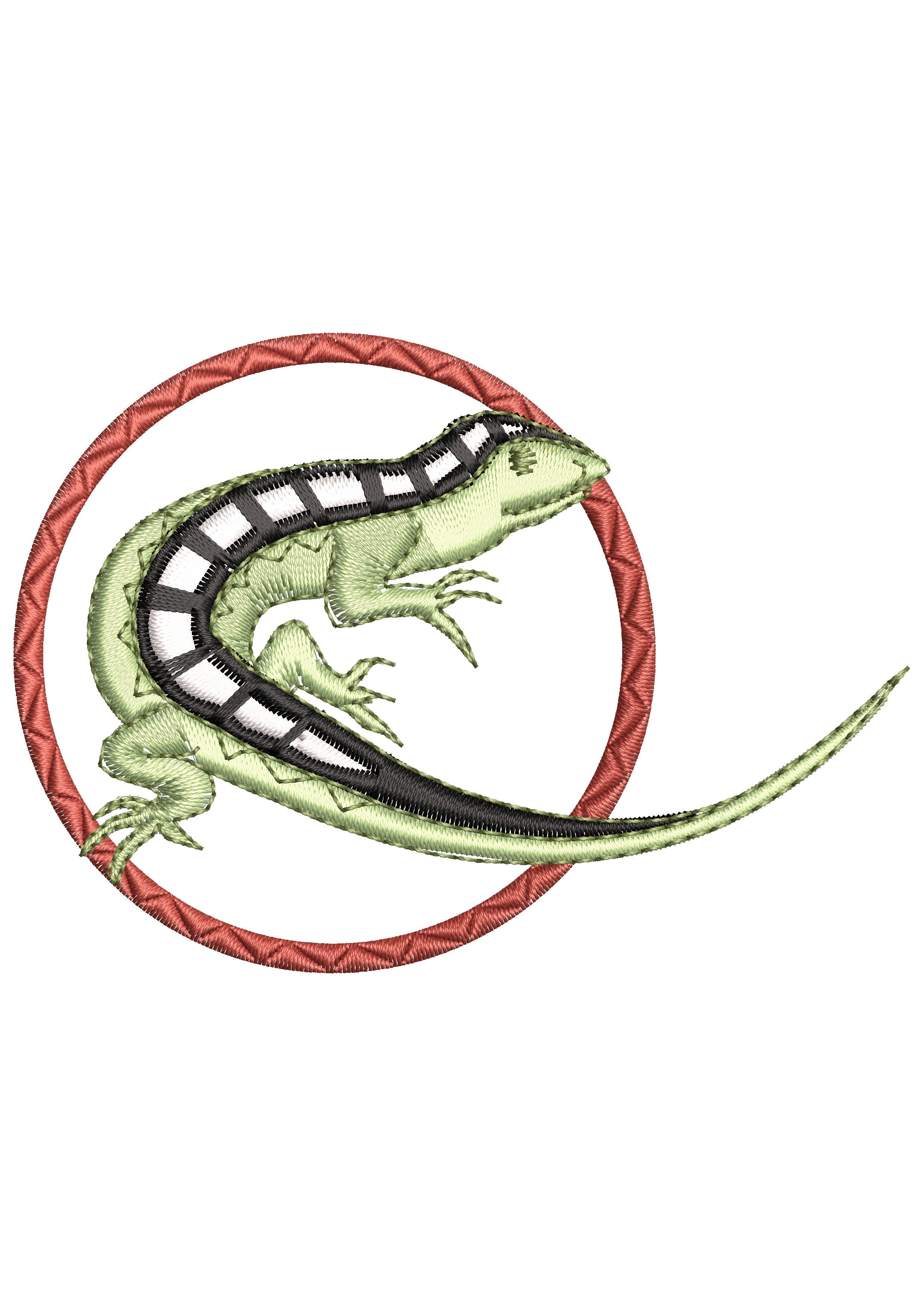 Lizardcirc Embroidery Design