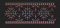 Floral Endless Border Flowers Embroidery Design