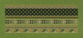 Floral Jacquard Woven Golden and Black Embroidery Design