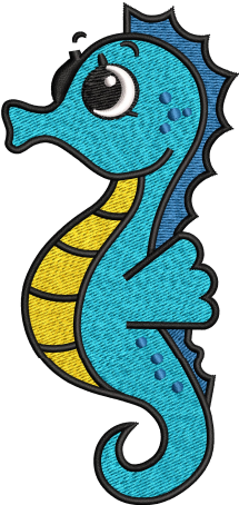 Seahorse Embroidery Design