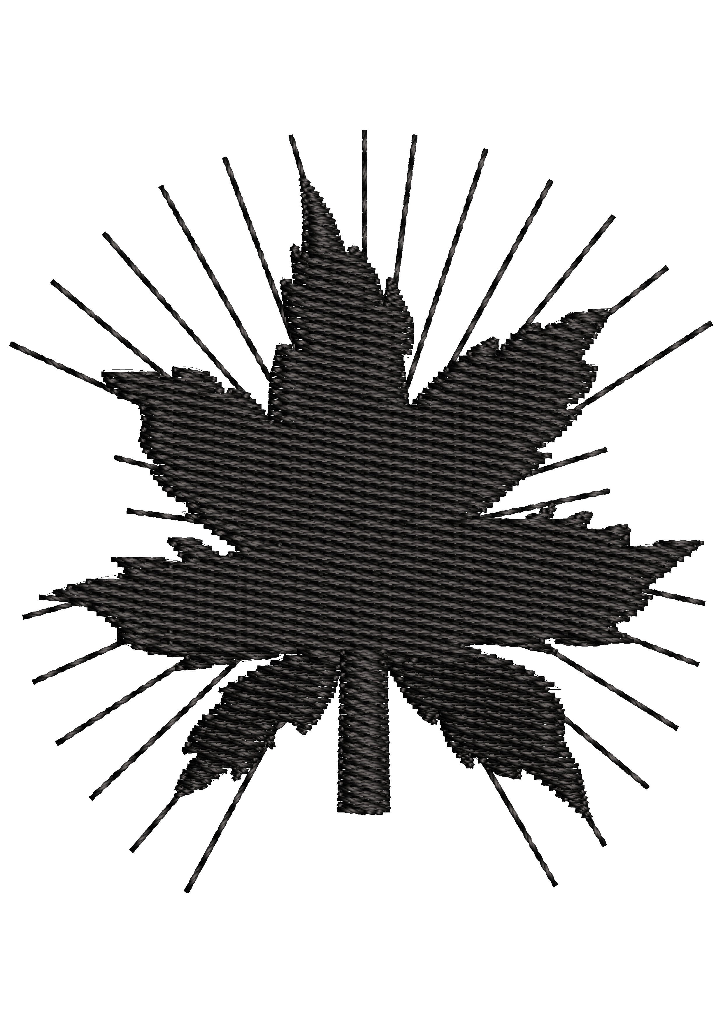 Maple Embroidery Design
