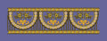 Golden Arch Floral Border Embroidery Design