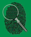 Digital Identity Magnification Embroidery Design