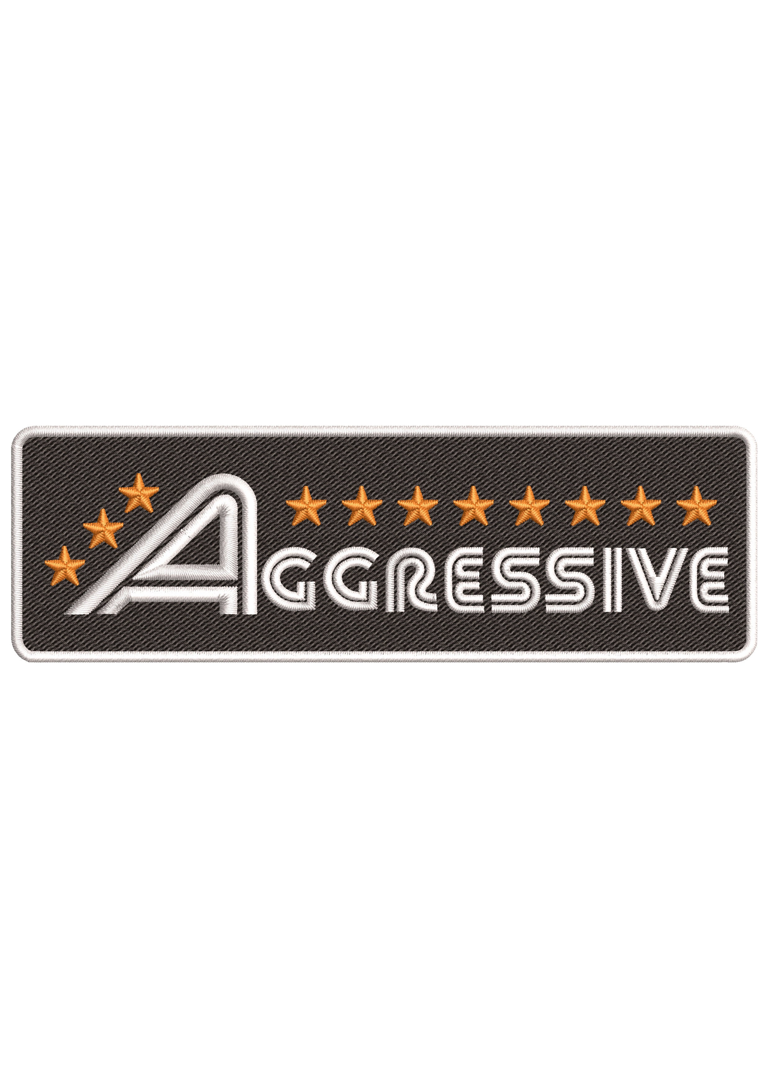 Aggressive Hat Patch Embroidery Design