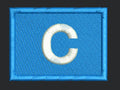 C Letter Patch Embroidery Design