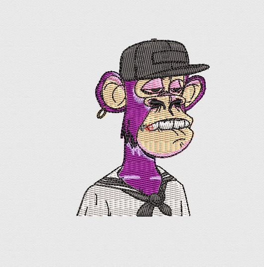 Monkey Embroidery Design