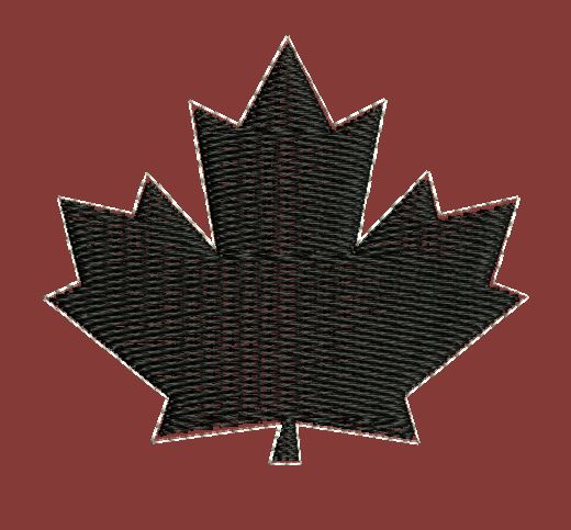 Black Leaf Embroidery Design
