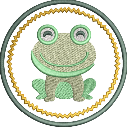 Frog Embroidery Design
