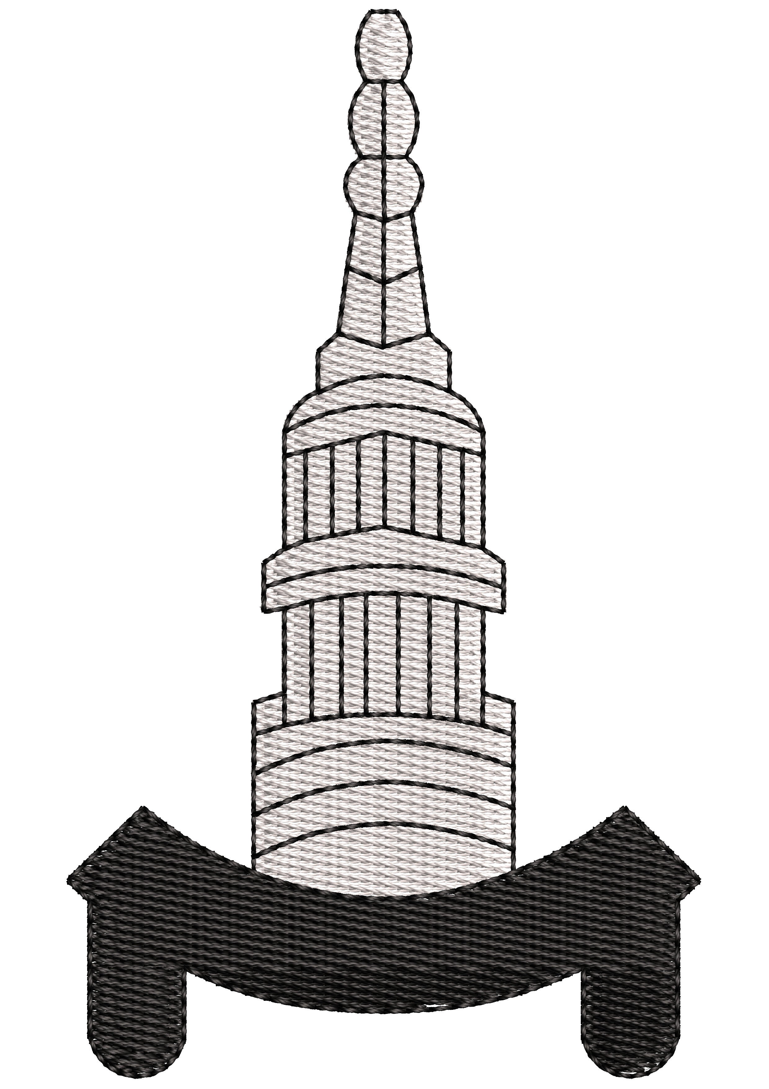 Tower Embroidery Design