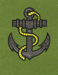 Silver Wooden Anchor Embroidery Design