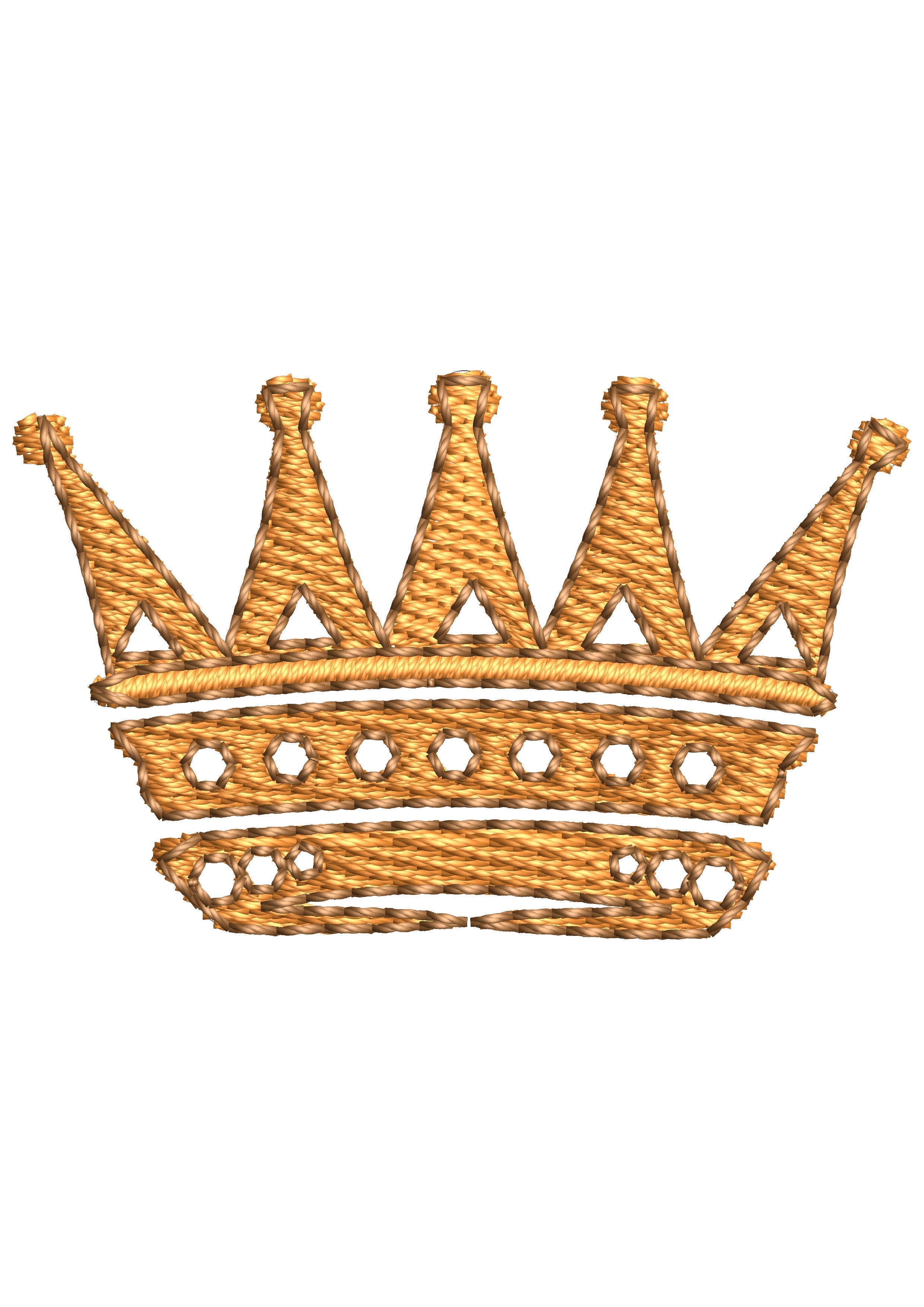 King Crown Embroidery Design