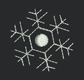 Snowflake Crystal Embroidery Design