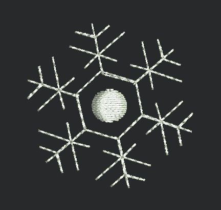 Snowflake Crystal Embroidery Design