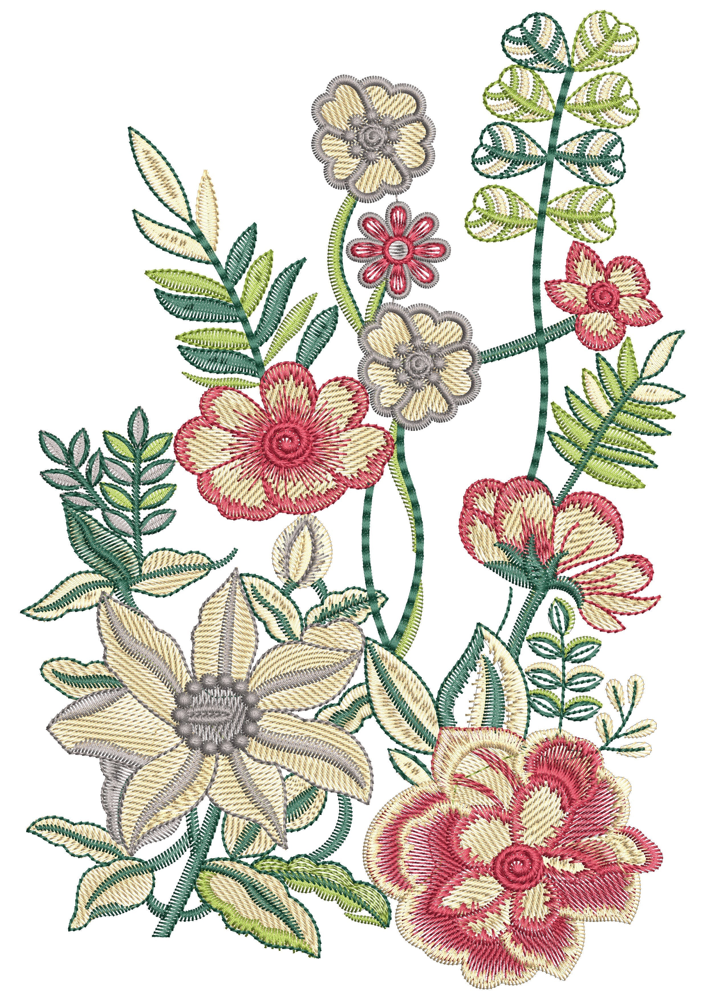 Bold Flower Embroidery Design