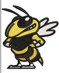 Angry Honey Bee Embroidery Design