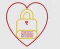 Lock Embroidery Design