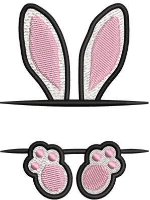 Rabit Embroidery Design