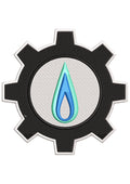 Gas Sign Embroidery Design