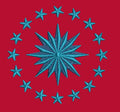 Celestial Ring of Stars Embroidery Design