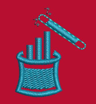 Safety Pin Spark Chart Embroidery Design