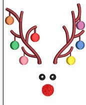 Christmas Face Embroidery Design