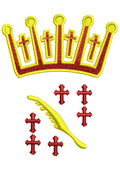 Cross S King Embroidery Design
