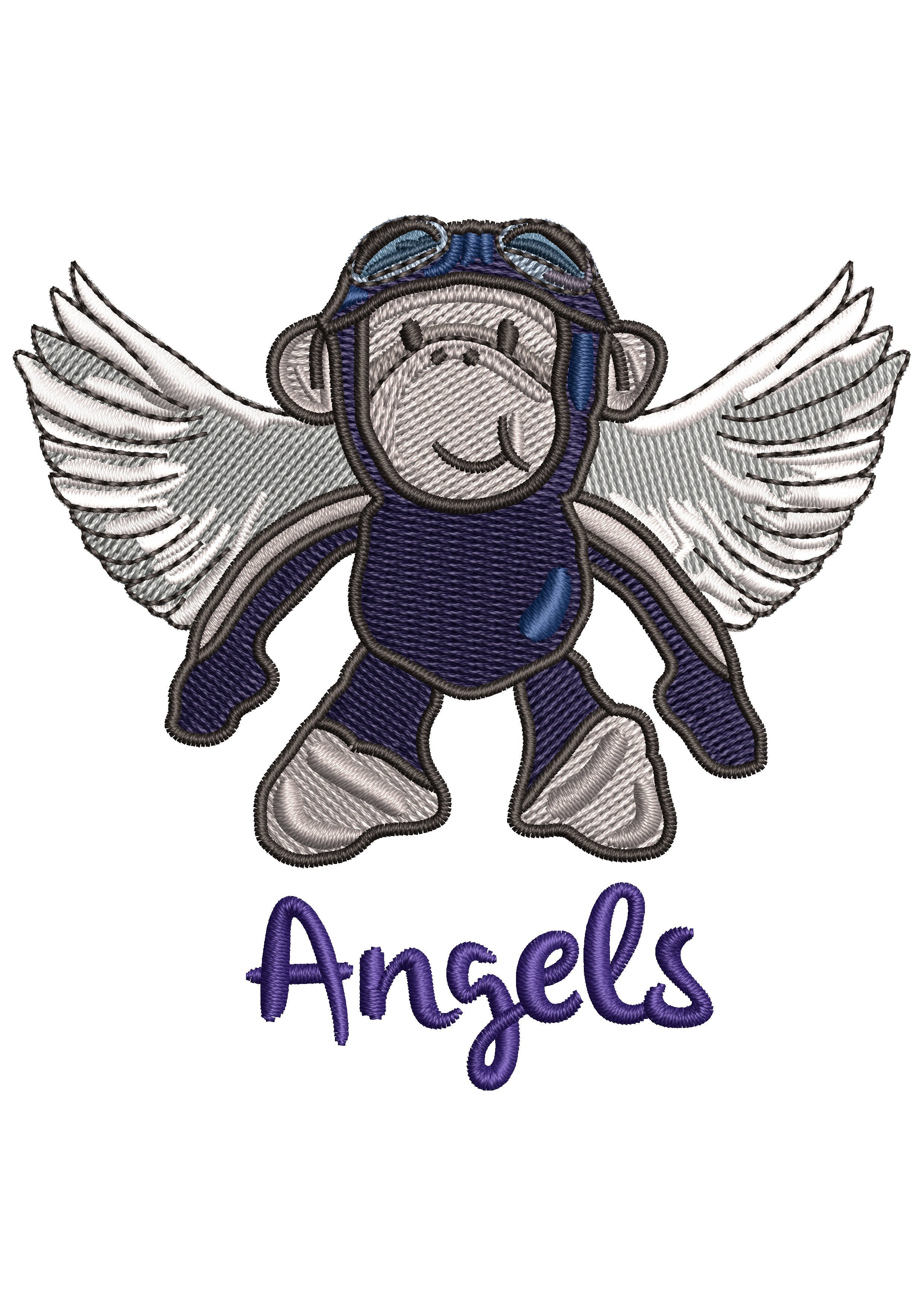 Monky Eagle Embroidery Design