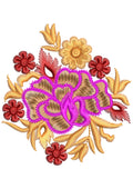 Golden Mahroon Embroidery Design