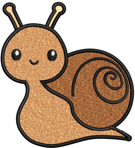 Snail Embroidery Design