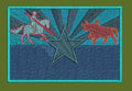 Equestrian and Bovine Radiance Emblem Embroidery Design