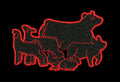 Pastol Farm Animal Assemblage Embroidery Design