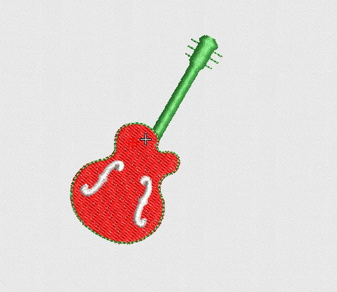 Guitar Embroidery Design