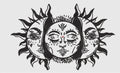 Sun Embroidery Design