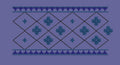 Geometric Diamond Lattice Border Embroidery Design
