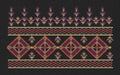 Floral Jacquard Woven Purple Flowers Embroidery Design