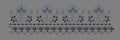 Floral Spire and Beaded Fringe Border Embroidery Design
