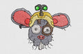 Rats Embroidery Design