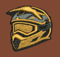 Helmet Yellow Colour Embroidery Design