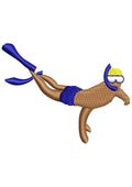Swimmer Embroidery Design