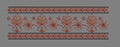 Chevron Border Orange Embroidery Design