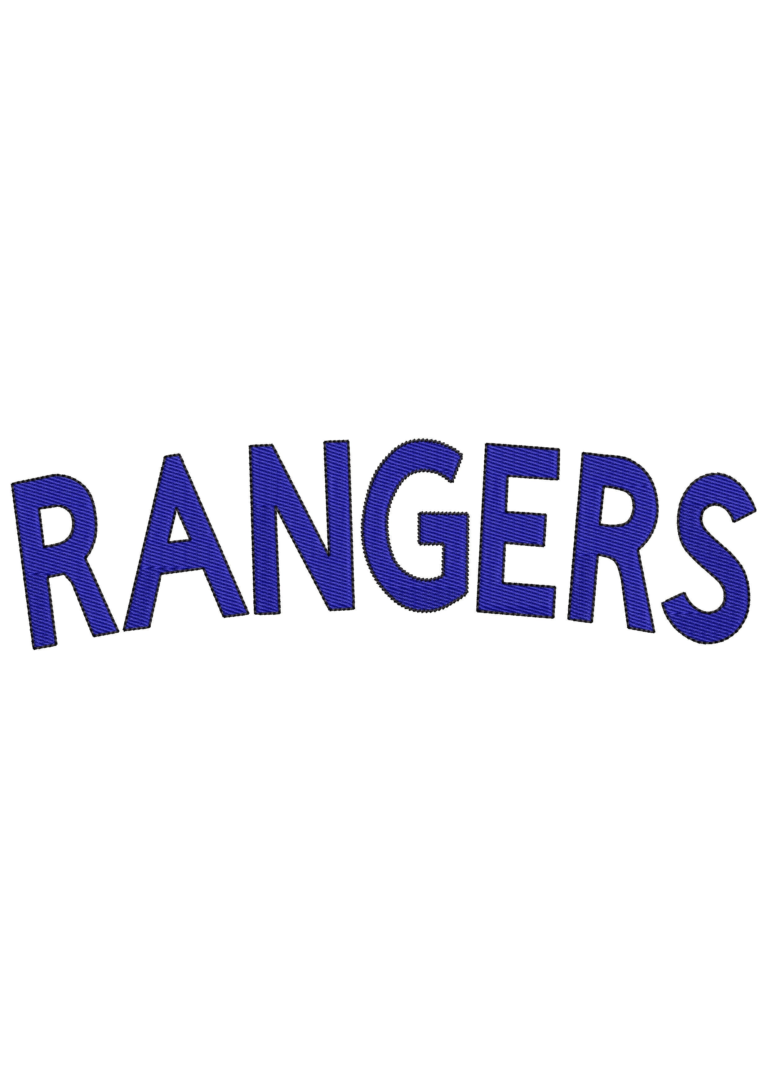 Rangers Embroidery Design
